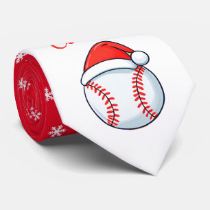 Gravata Treinador do Baseball Ball Santa Hat
