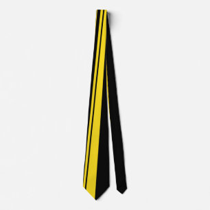 Gravata Trendy black and yellow vertical striped