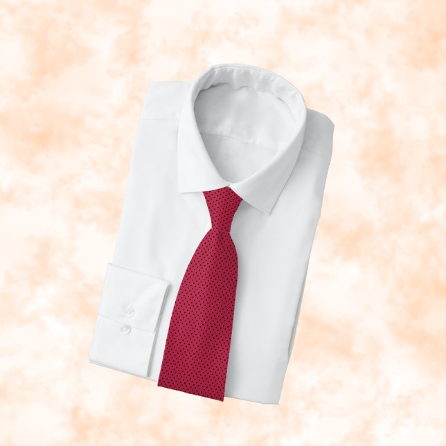 Gravata Trendy Viva Magenta e Pontos Negros (Criador carregado)