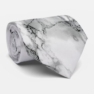Gravata Trendy White Marble Stone - Luxo