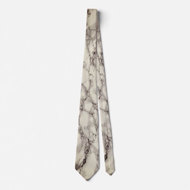 Gravata Trendy White Marble Stone - Marfim (Frente)