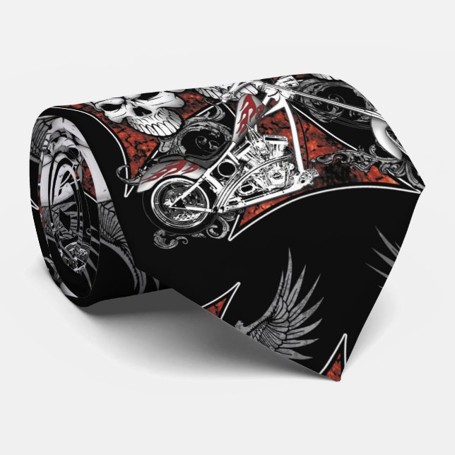 Gravata Três crânios (Rolled)