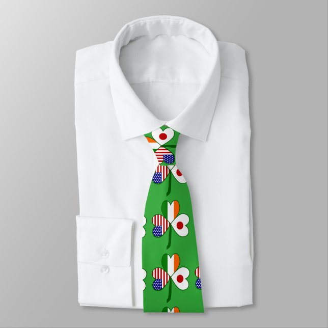 Gravata Trevo da Bandeira Japonesa (Amarrado)