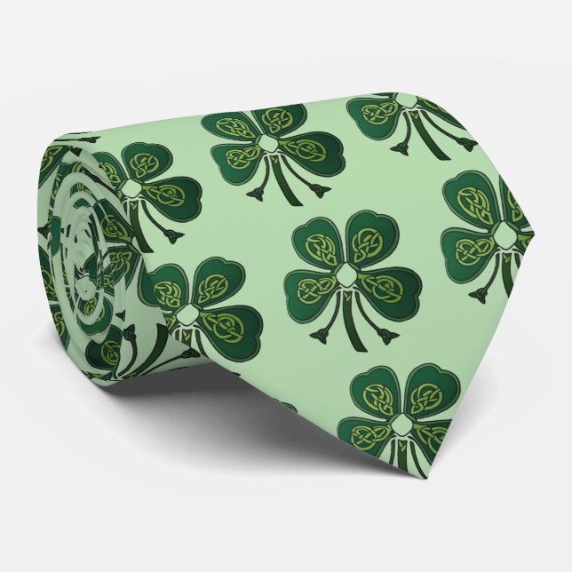 Gravata Trevo Verde (Rolled)