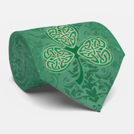 Gravata Trevos verdes irlandeses do dia de um St Patrick