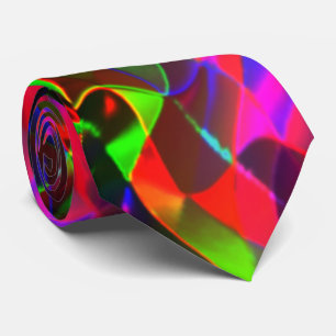 Gravata Triângulos curvos coloridos ou ondulações colorida