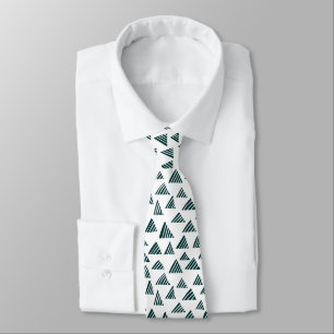 Gravata Triângulos mortos 250319 - Verde escuro em branco