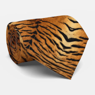 Gravata Tribal selva de peles com animais Tigre Impressão