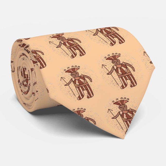 Gravata Tribal Warrior Tie (Rolled)
