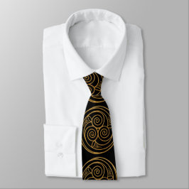 Gravata Triple Celtic Knot Swirl Mandala