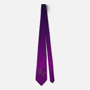 Gravata Triskelion Pentacle - Símbolo do Antigo Roxo Mís