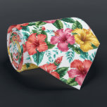 Gravata Tropical Hibiscus Garden Floral Pattern<br><div class="desc">A vibrant tropical hibiscus garden pattern featuring bold blossoms and lush greenery. This lively botanical design captures the energy of tropical landscapes and summer gardens.</div>