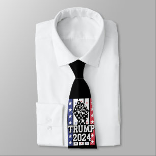 Gravata Trump 2024 Punho Fora da Lei Caipira J.D.Vance 202