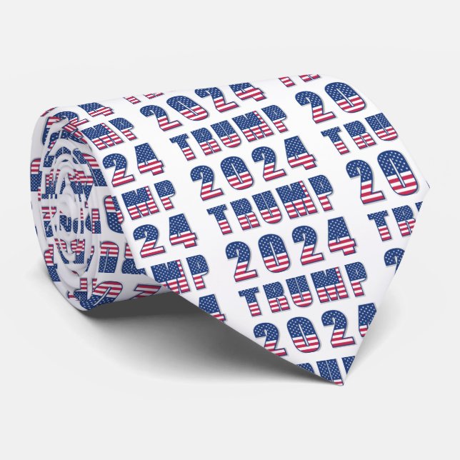 Gravata Trump 2024 Stars and Stripes (Rolled)