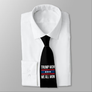 Gravata Trump Ganhou Nós Todos Ganhamos 2024 Bandeira dos 