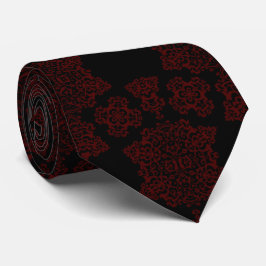 Gravata Tudor Rosa Damask (Vermelho)