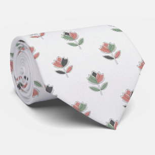 Gravata Tulipa Floral Moderna Minimalista