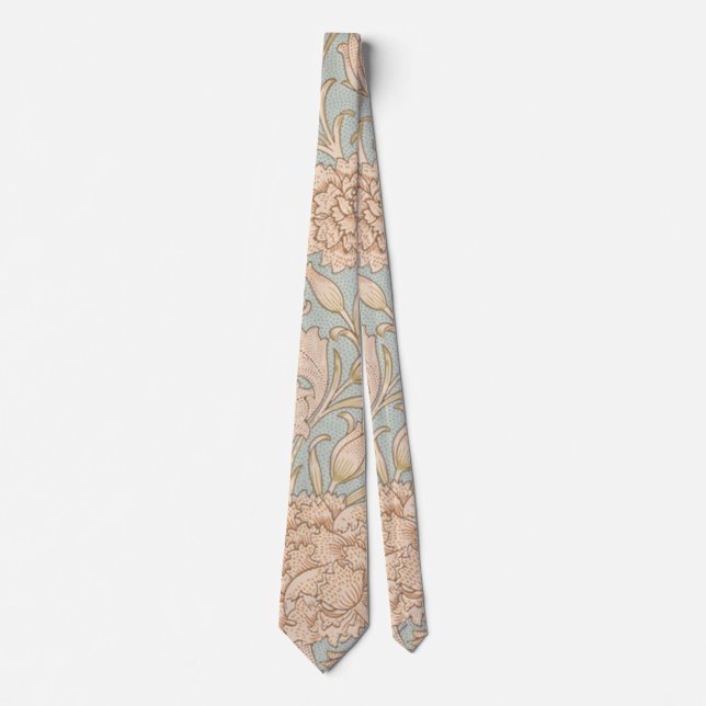 Gravata Tulipa Selvagem Floral Design de William Morris (Frente)