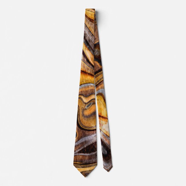 Gravata Tyger's Eye Gemstone Textures (Frente)