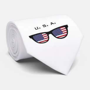 Gravata U. S. A. Sombra texto personalizado e texto colori