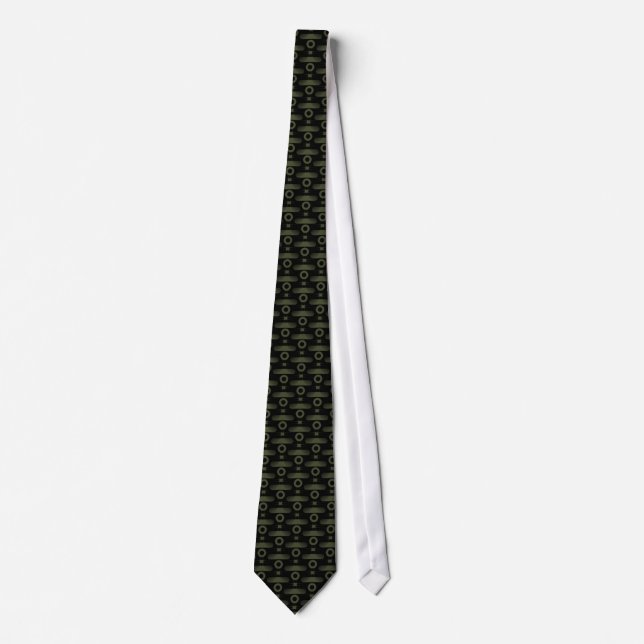 Gravata Ultramodern Abstrato Tie, Forest Green (Frente)
