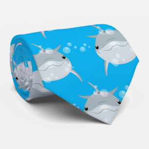 Gravata Um bonito e feliz desenho animado de golfinho kawa