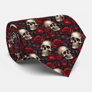 Gravata Um design da série A Skull and Roses 10