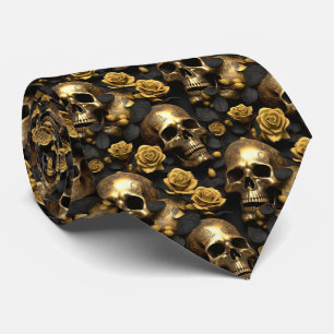 Gravata Um design da série A Skull and Roses 8