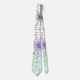 Gravata Um simples padrão na Web da aranha de Halloween