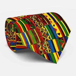 Gravata Uma interpretação estilizada da estampa "Kente"