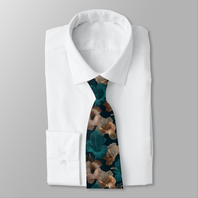 Gravata Unique Birthday Gifts For Boyfriend Tropical Flowe (Amarrado)