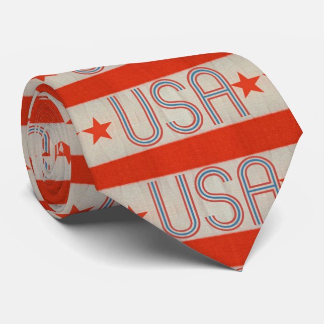 Gravata United USA Flag Necktie (Rolled)