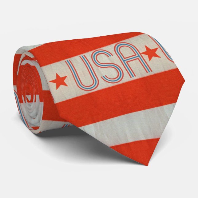 Gravata United USA Flag Necktie (Rolled)