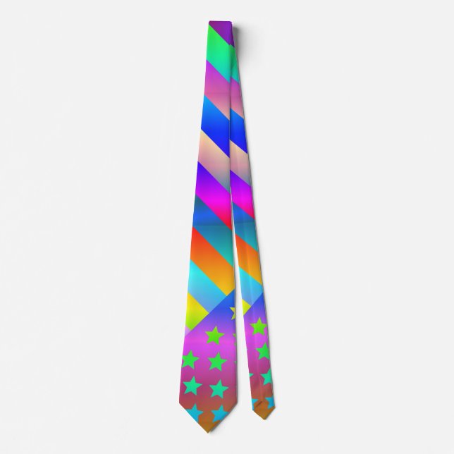 Gravata United USA Rainbow Flag Neck Tie (Frente)
