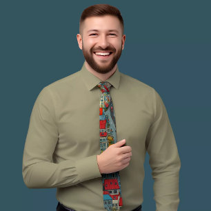 Gravata Urbana Oasis Cityscape Tie