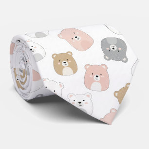Gravata Urso Fofo e Corações -- Berçário Pastel (1)