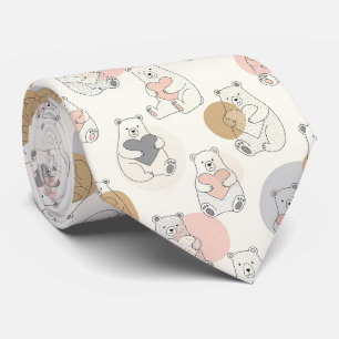 Gravata Urso Fofo e Corações -- Berçário Pastel (10)