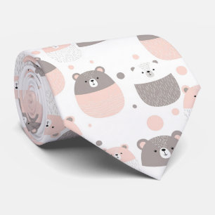 Gravata Urso Fofo e Corações -- Berçário Pastel (3)