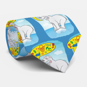 Gravata Urso polar que diz as palavras más que estão no