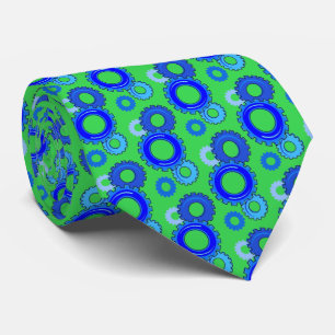 Gravata Ursos Azuis no Estilo Industrial Mecânico Verde