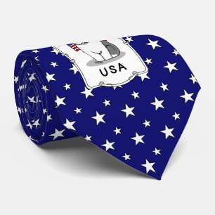 Gravata US American Flag Old English Sheepdog (Cinza 1)