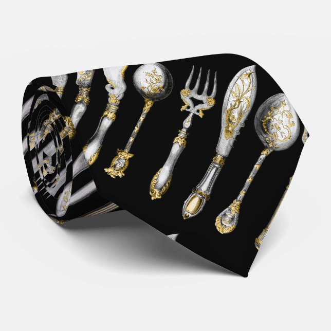 Gravata Utensílios da cozinha da cutelaria do cozinheiro (Rolled)