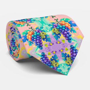 Gravata Uvas coloridas para Dia de os pais