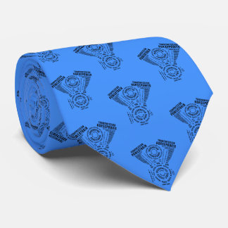 Gravata V Arte de Palavras de Caligrafia de Motor Gêmeo