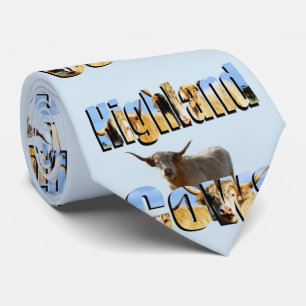 Gravata Vaca Highland Com O Logotipo Imaginário Das Vacas