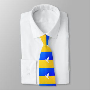 Gravata Vaga da Paz - Bandeira Ucraniana - Liberdade - Paz