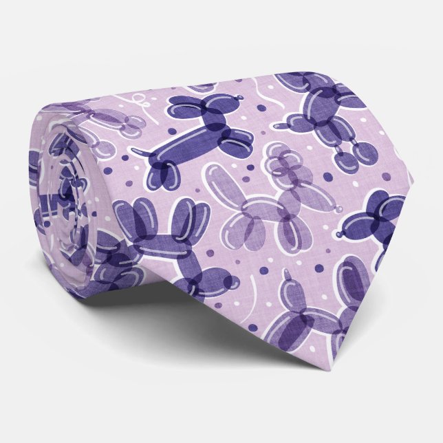 Gravata Vamos pw-ty! // cão-balão dobrável em forma de fes (Rolled)