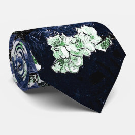 Gravata Van Gogh Almond Blossoms Midnight Blue