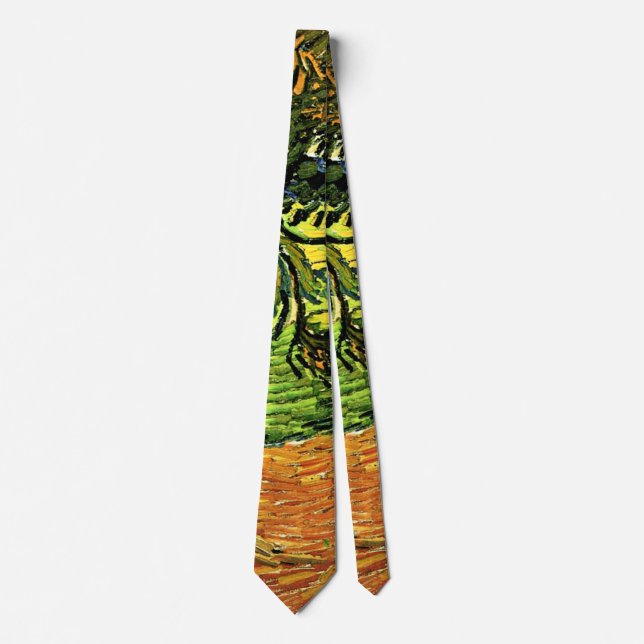 Gravata Van Gogh - Paisagem com Árvores e Números (Frente)
