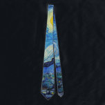 Gravata Van Gogh Starry Night. Impressionismo arte de vint<br><div class="desc">A gravata do pescoço "A Noite Estrelada" de Van Gogh.</div>